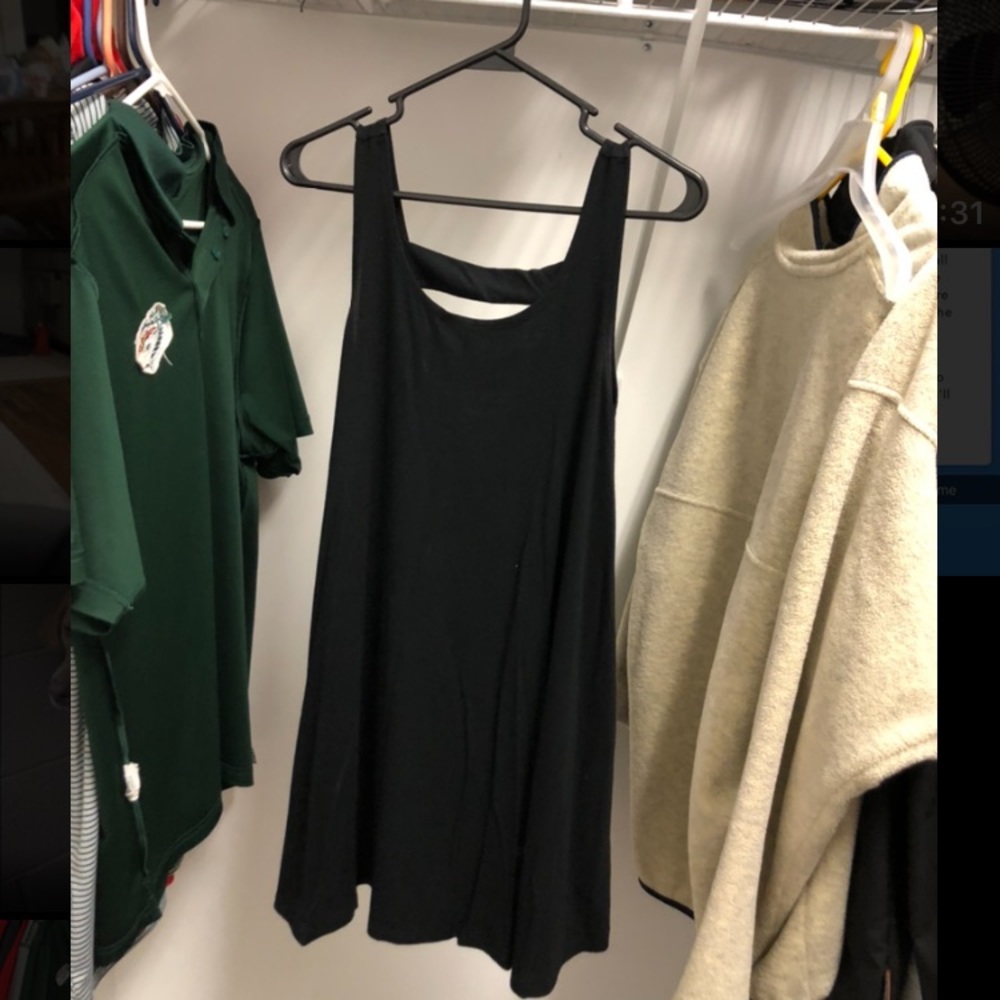 Super comfy open back dress